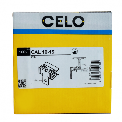 zacisk metalowy CAL z oczkiem grubość belki stalowej 15-20mm /opk=100szt./ 9152063CAL CELO (9152063CAL)